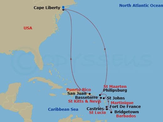 Cruise Itinerary Map