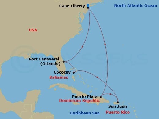 Cruise Itinerary Map