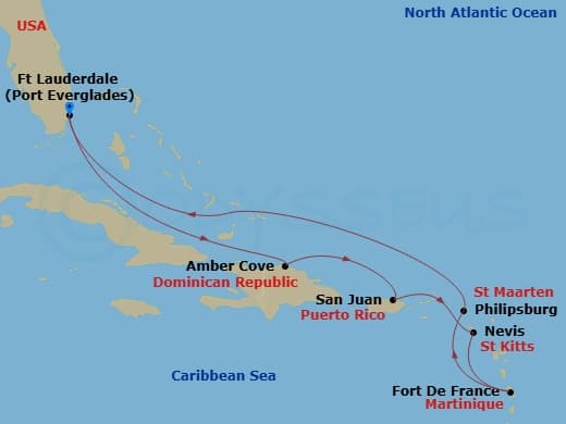 Cruise Itinerary Map