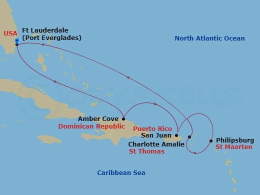 Cruise Itinerary Map