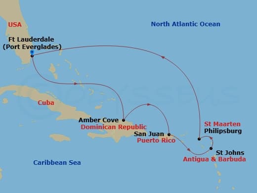 Cruise Itinerary Map