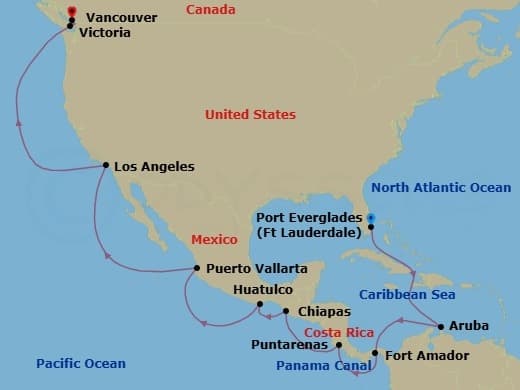 Cruise Itinerary Map