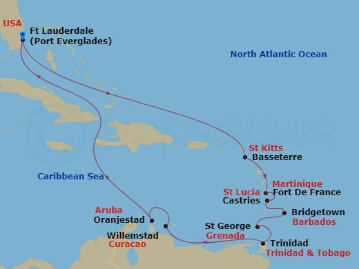Cruise Itinerary Map