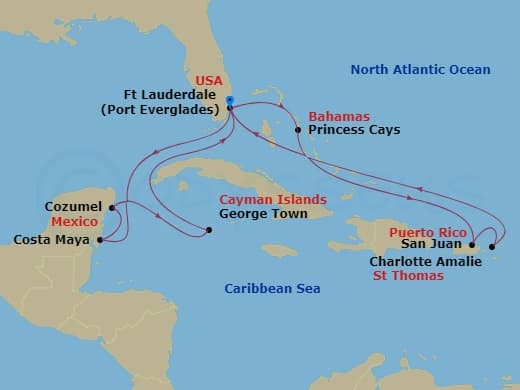 Cruise Itinerary Map