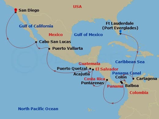 Cruise Itinerary Map
