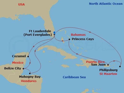 Cruise Itinerary Map