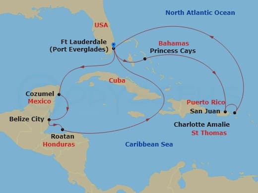 Cruise Itinerary Map