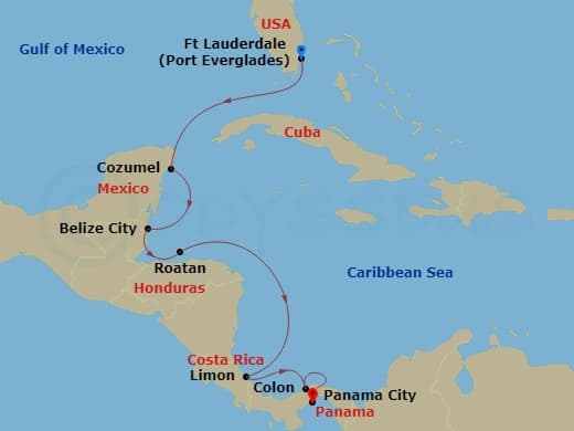 Cruise Itinerary Map