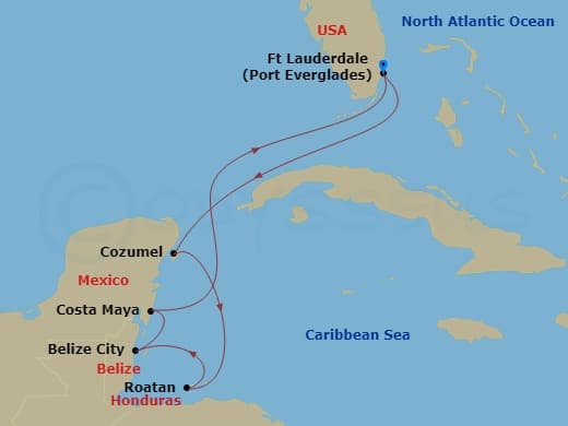 Cruise Itinerary Map