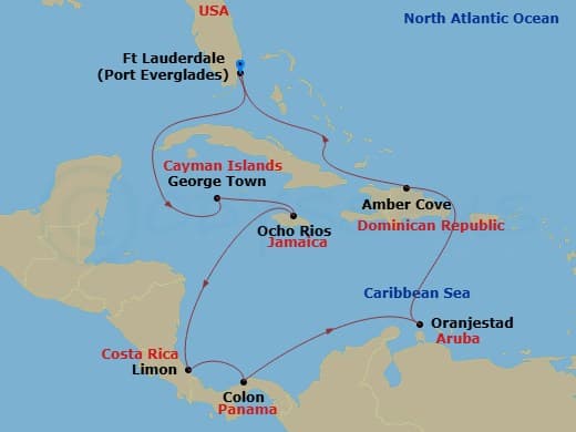 Cruise Itinerary Map