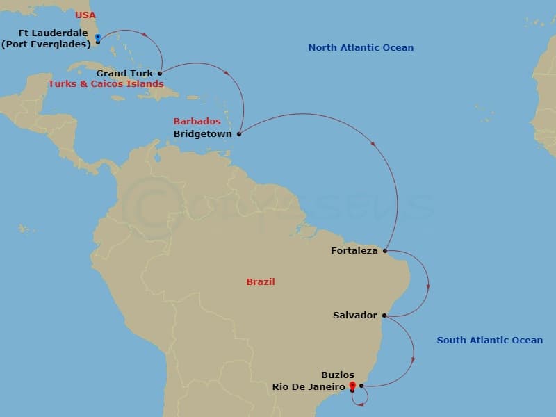 Cruise Itinerary Map