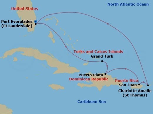 Cruise Itinerary Map