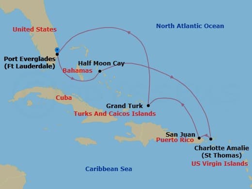 Cruise Itinerary Map