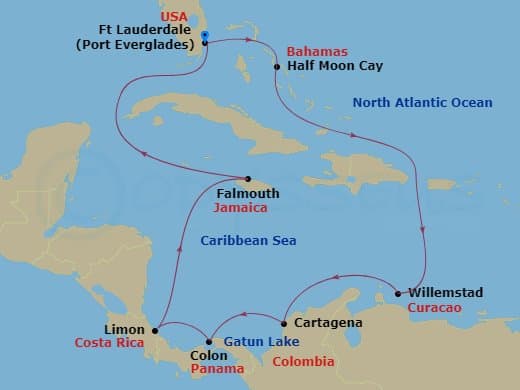 Cruise Itinerary Map