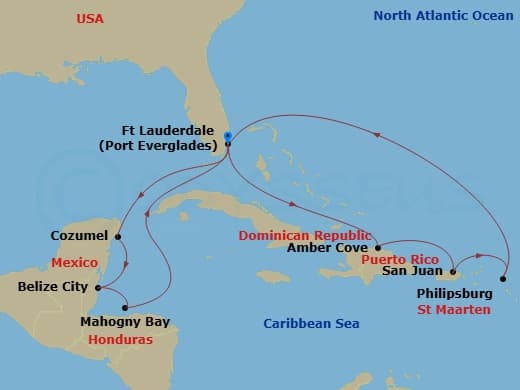 Cruise Itinerary Map