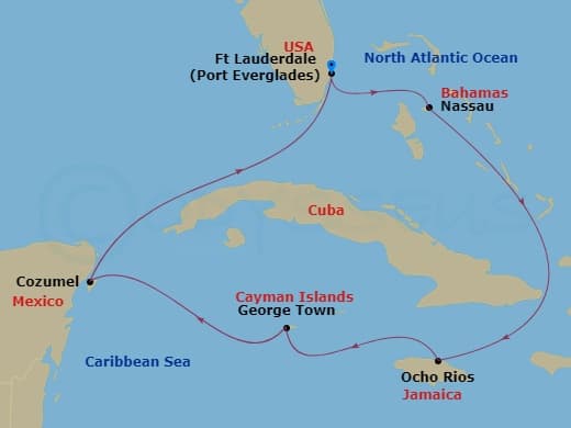 Cruise Itinerary Map
