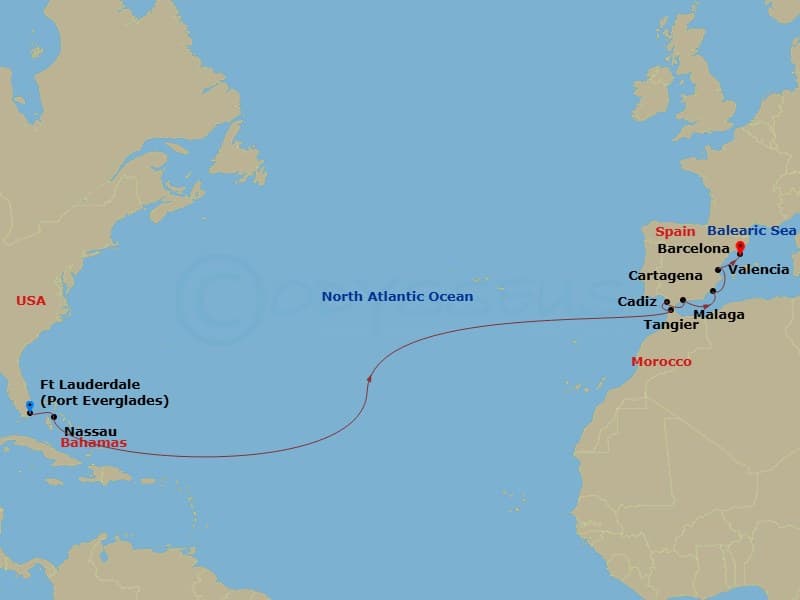 Cruise Itinerary Map