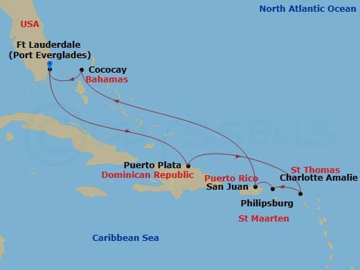 Cruise Itinerary Map