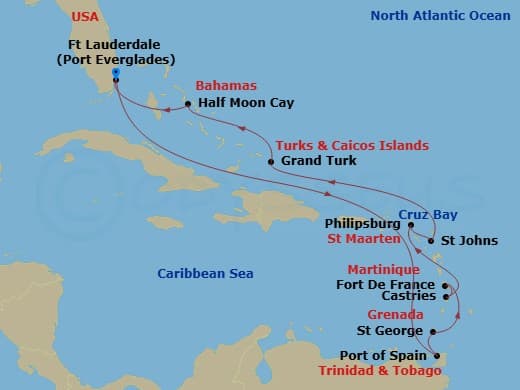 Cruise Itinerary Map