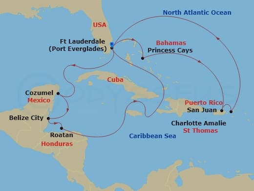 Cruise Itinerary Map