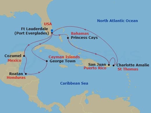 Cruise Itinerary Map