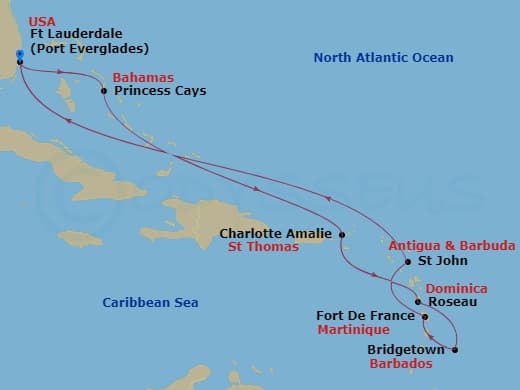 Cruise Itinerary Map