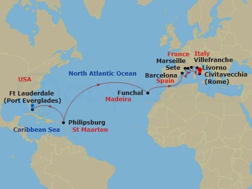 Cruise Itinerary Map