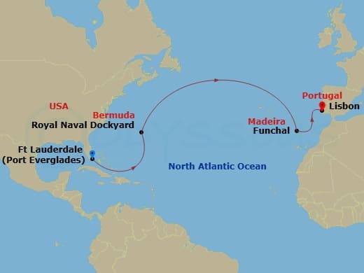Cruise Itinerary Map