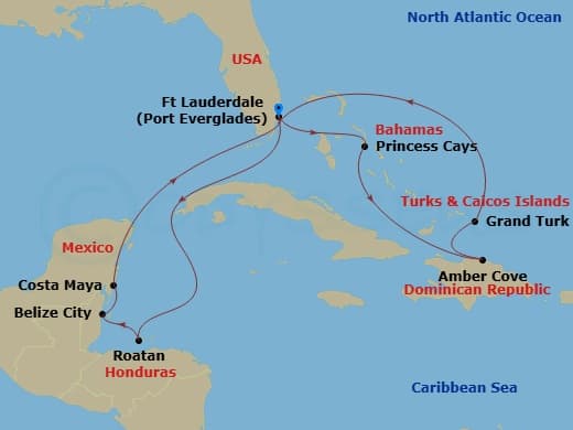 Cruise Itinerary Map