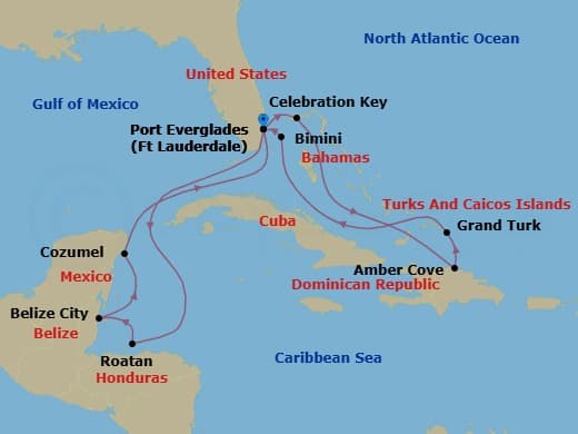 Cruise Itinerary Map
