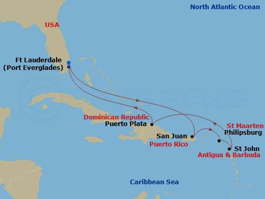 Cruise Itinerary Map
