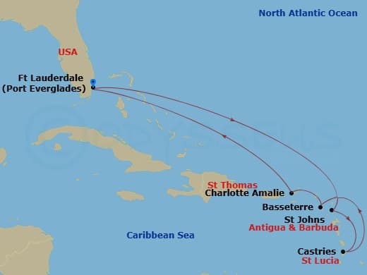 Cruise Itinerary Map
