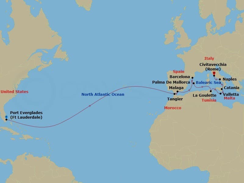 Cruise Itinerary Map