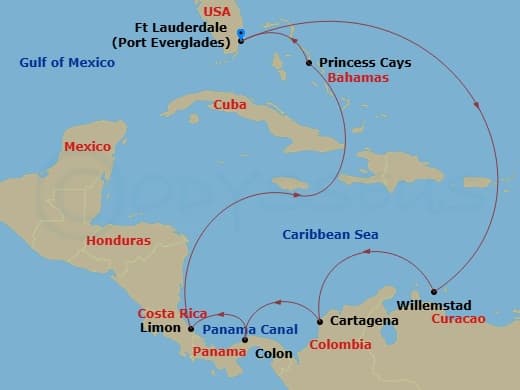 Cruise Itinerary Map