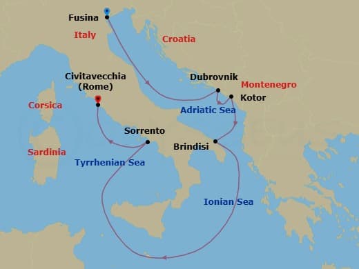 Cruise Itinerary Map