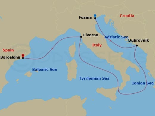 Cruise Itinerary Map
