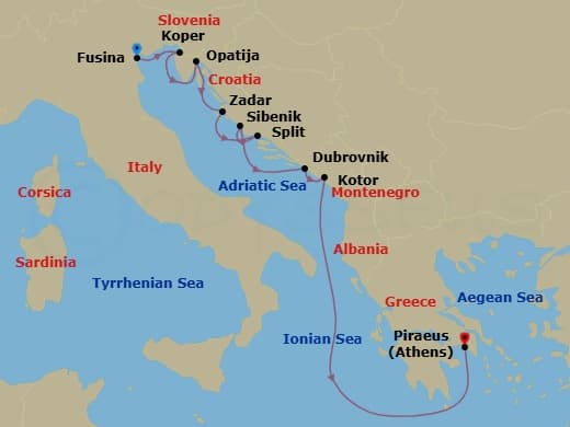 Cruise Itinerary Map