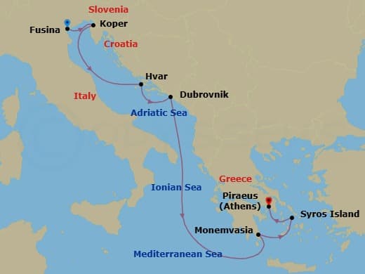 Cruise Itinerary Map