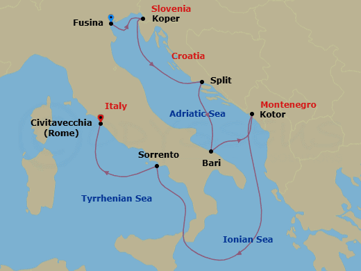 Cruise Itinerary Map