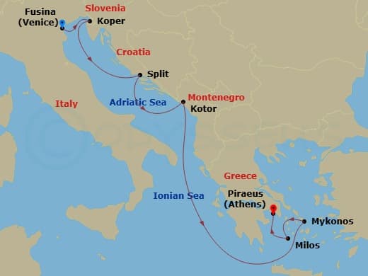 Cruise Itinerary Map