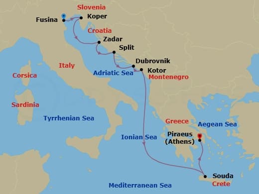 Cruise Itinerary Map