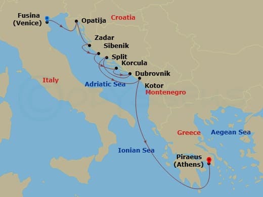 Cruise Itinerary Map