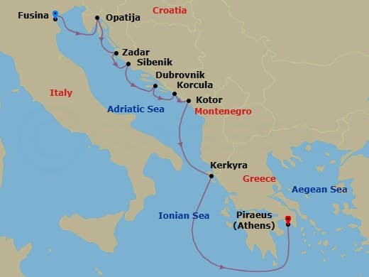 Cruise Itinerary Map