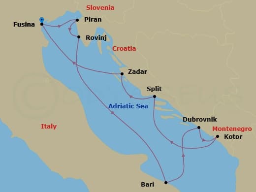 Cruise Itinerary Map