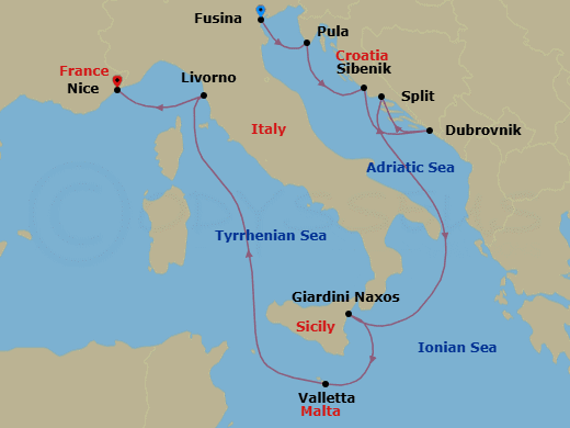 Cruise Itinerary Map