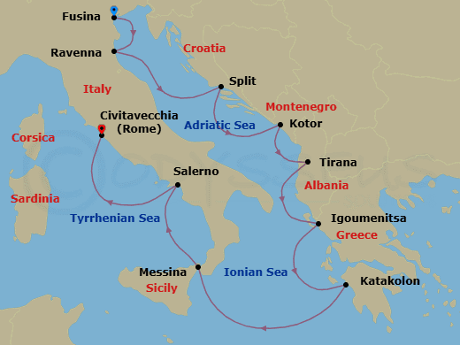 Cruise Itinerary Map