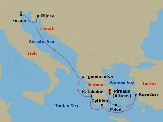 Cruise Itinerary Map