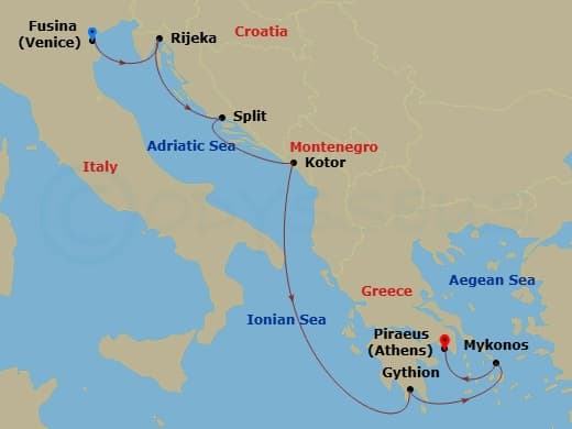 Cruise Itinerary Map