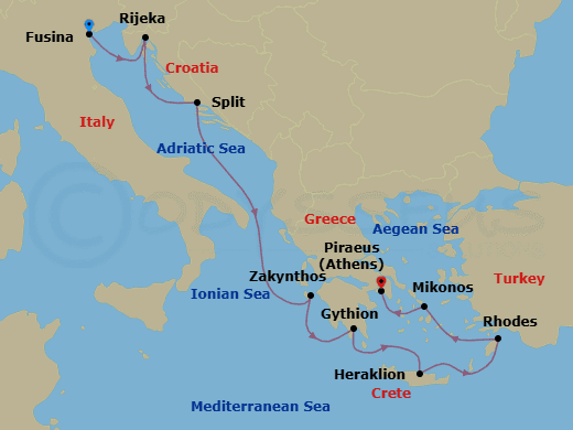 Cruise Itinerary Map