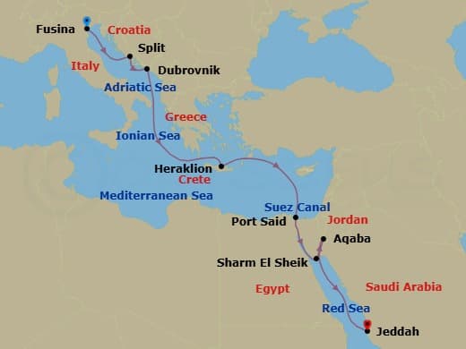Cruise Itinerary Map